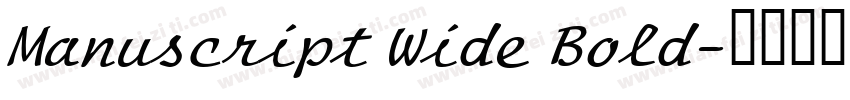 Manuscript Wide Bold字体转换